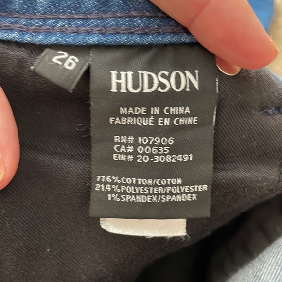 HUDSON COLLIN FLAP SKINNY CROP MED WASH BLUE SIZE 26 NWT - Picture 12 of 14